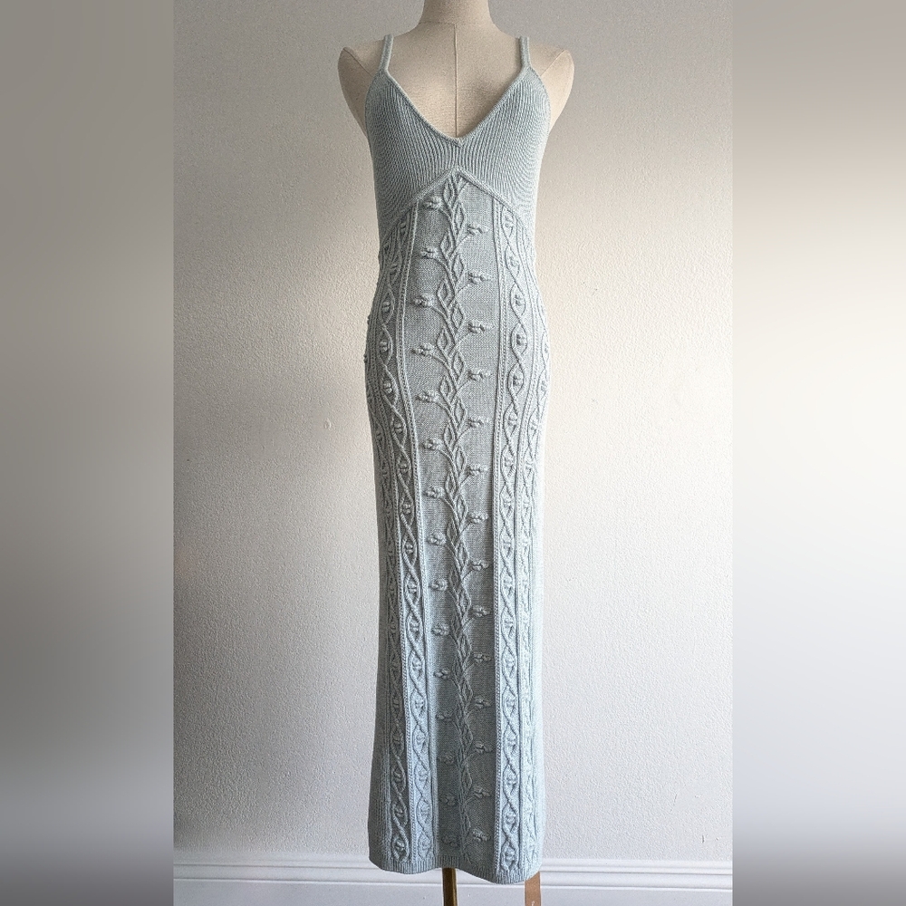 Reformation Elegant Knit Maxi Dress in Light Blue - Picture 4 of 9
